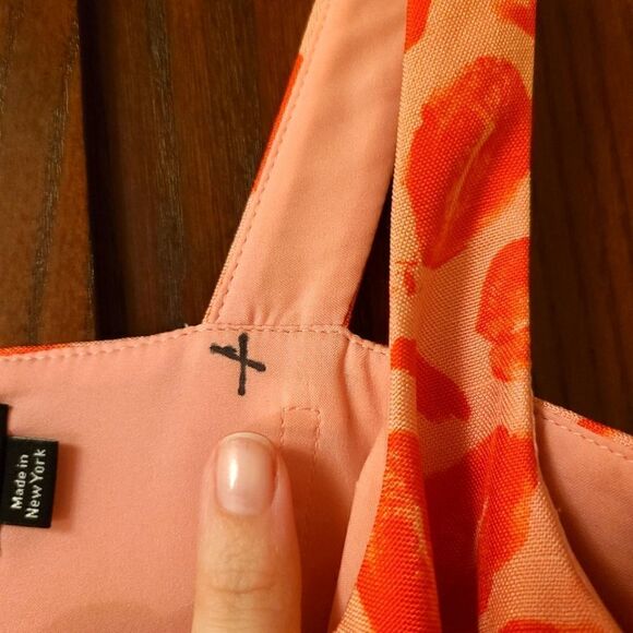 Brandon Maxwell Lip Print Silk A-line Maxi Dress - Picture 11 of 16